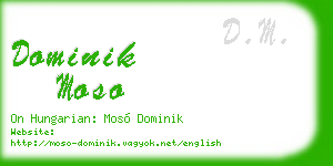 dominik moso business card
